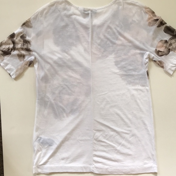 J. Crew Black Label Peony Print Graphic T-Shirt - Picture 4 of 7